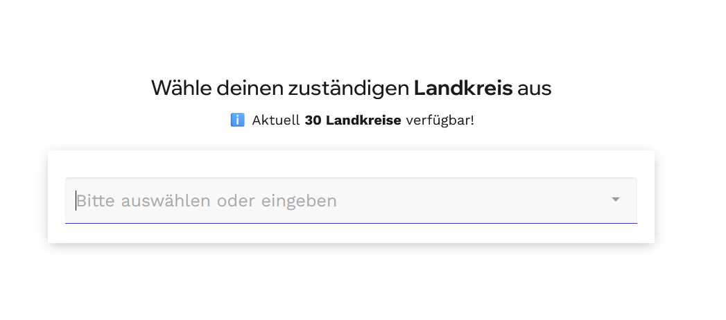 Landkreis auswählen